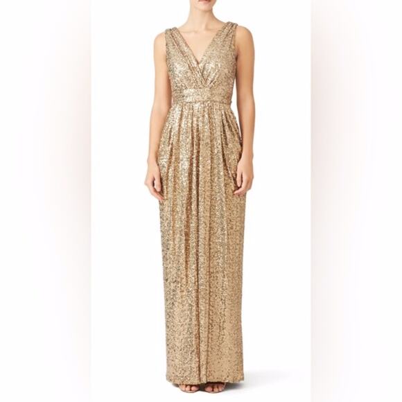 Badgley Mischka Dresses & Skirts - Badgley Mischka Glitz Gown dress gold - 0